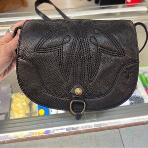 Black Leather Crossbody Bag